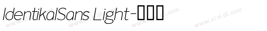IdentikalSans Light字体转换
